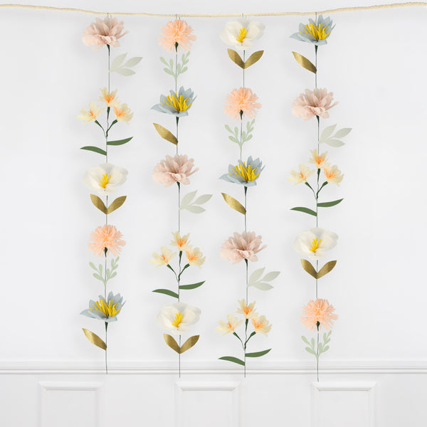 Beautiful tissue paper flowers make an amazing wall decoration. Image3
