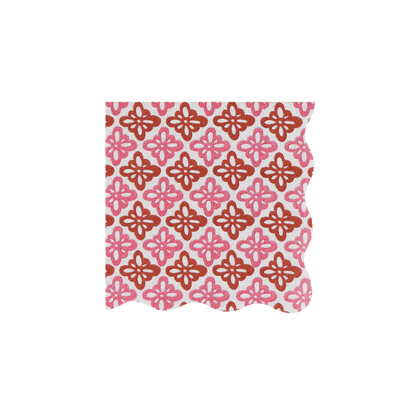 Our Christmas paper napkins, in a small size, feature Molly Mahon block print designs in seasonal colours with wavy edges for a stylish look. Image5