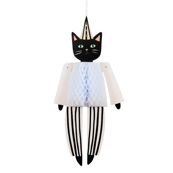Our Halloween hanging decorations feature a black cat, witch and pumpkin with fun 3D honeycomb details and fun embellishments. Image7