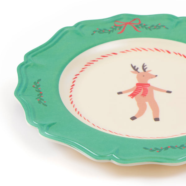 Our Christmas melamine plates, in a side plate size, feature jolly designs of traditional Christmas motifs with seasonal colours for a fun look. Image2