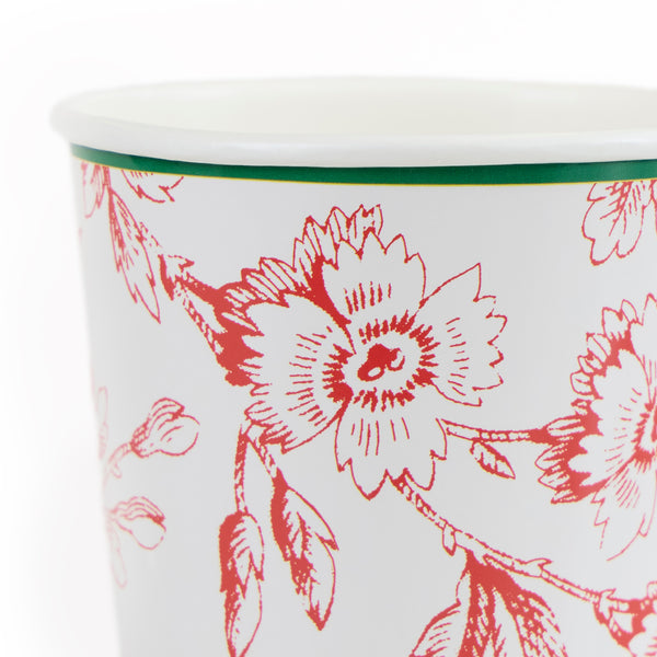 Our elegant Christmas range features a Toile du Jouy design in red and green, with plates, napkins, cups and a stylish paper garland. Image9