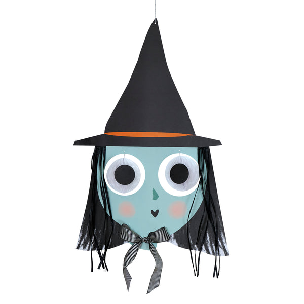 Our giant Halloween decorations set, especially designed for hanging, includes a witch, ghost and moon with fun honeycomb dangling eyeballs. Image4