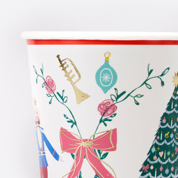 Our special New York City Ballet inspired Nutcracker party set features a beautiful Christmas garland, plates, cups and napkins. Image9