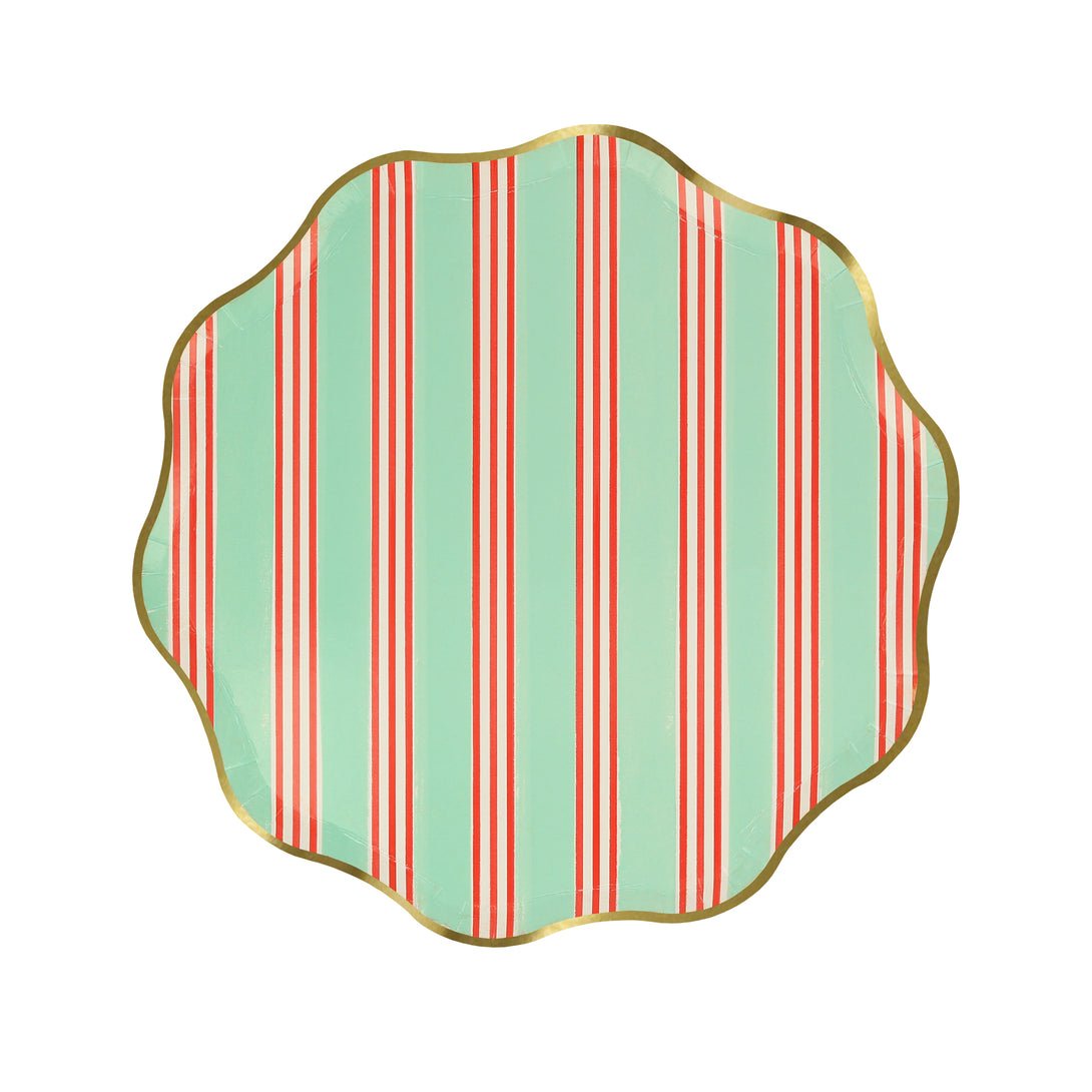 Our striped plates, in a side plate size, are ideal for Christmas cocktail parties.