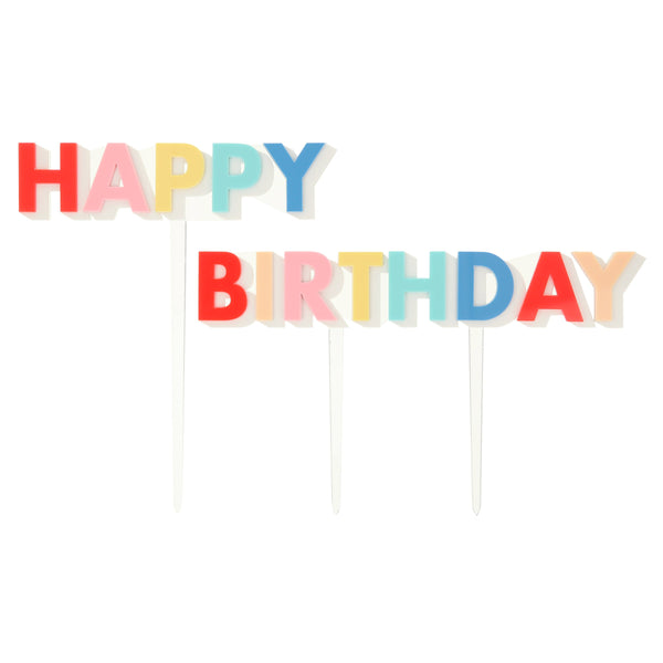 Happy Birthday Acrylic Cake Toppers Image2