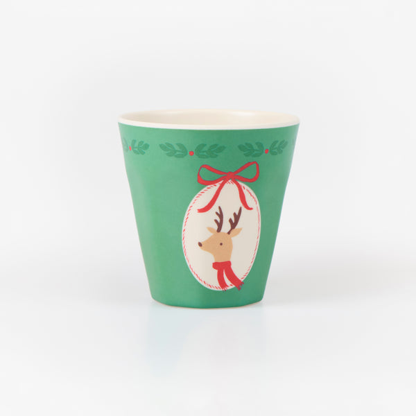 Our Christmas melamine cups feature jolly designs of traditional Christmas motifs with seasonal colours for a fun look. Image2
