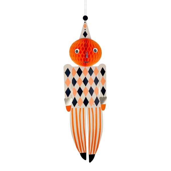 Our Halloween hanging decorations feature a black cat, witch and pumpkin with fun 3D honeycomb details and fun embellishments. Image5