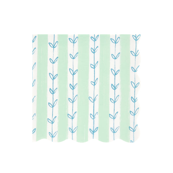 Our large napkins, made from 3-ply paper, feature summery floral print designed inspired by Indian block prints, ideal for chic celebrations. Image6