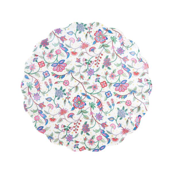Our small Christmas melamine plates feature 8 Liberty floral print designs in red and green tones for a stylish look, year after year. Image6