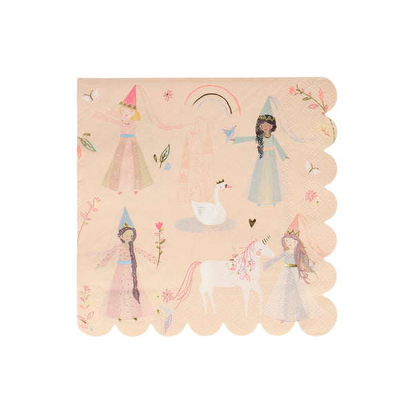 Make a princess birthday party look special with these sensational scalloped napkins.