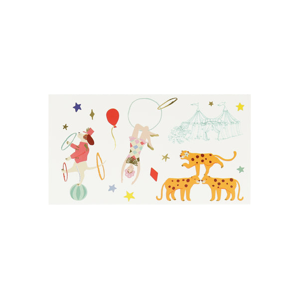 Our kids temporary tattoos with circus characters are perfect for a circus party. Image4