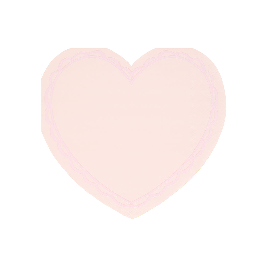 Our party napkins, heart-shaped and with 8 pastel colours, are perfect for a Valentines meal.