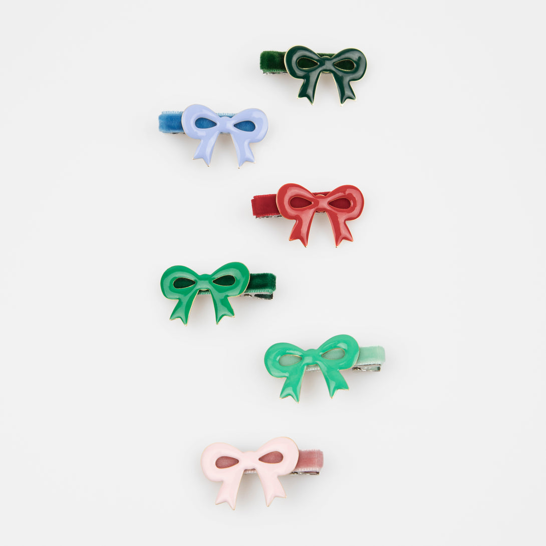 Our Christmas hair clips, with on-trend bows and stylish velvet ribbons, make fabulous stocking gifts.