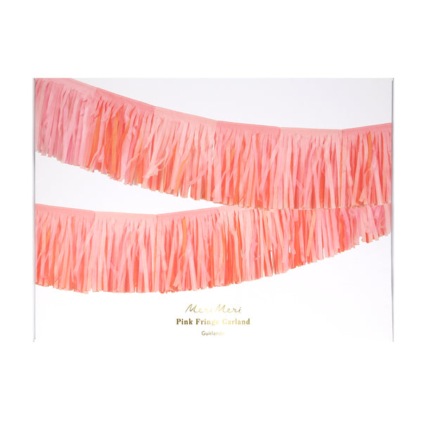 Our fringe garland, made of pink tissue paper, is ideal as a princess party decoration, or for baby showers, bridal showers or fairy parties. Image7