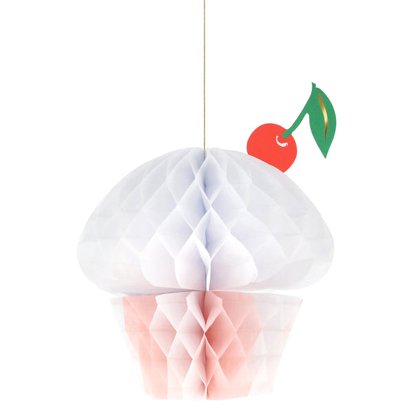 Our paper cupcakes, made from 3D honeycomb, are the sweetest birthday decorations, simply hang wherever you want a special touch. Image5