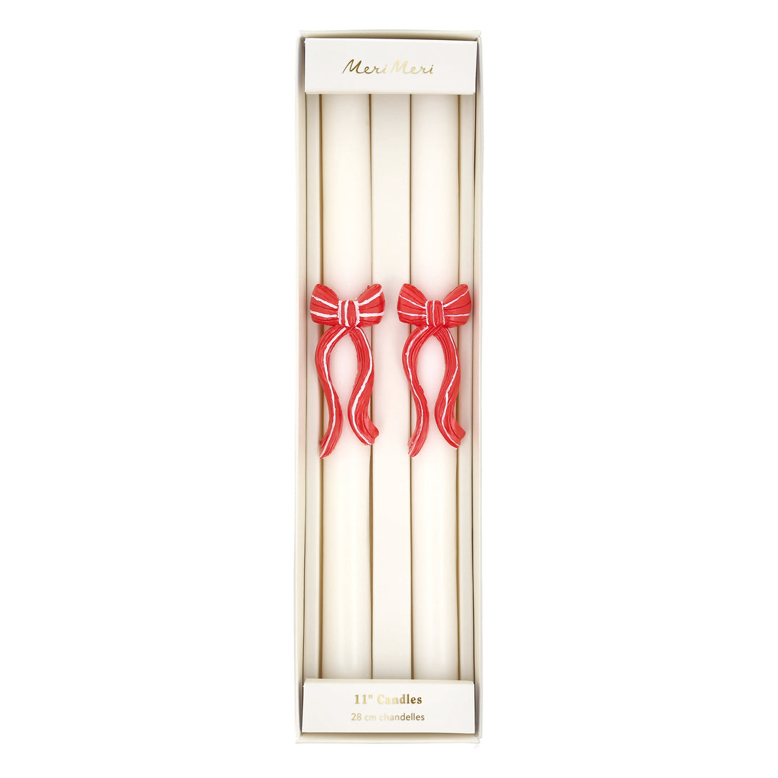 Our decorative candles feature striking pink and red bows and red wicks, ideal for your table or mantel or as a Christmas host gift. Image5