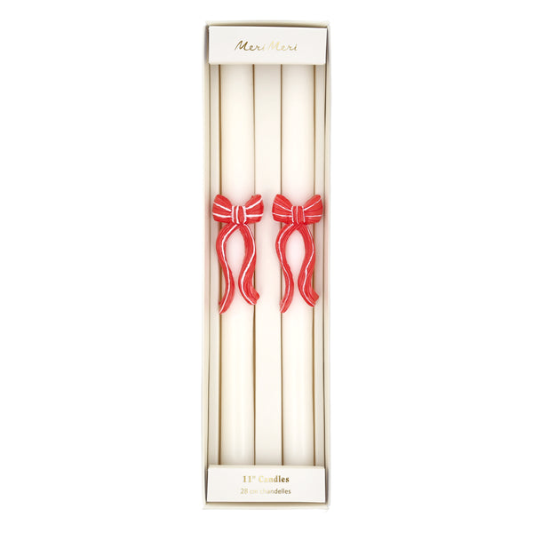Our decorative candles feature striking pink and red bows and red wicks, ideal for your table or mantel or as a Christmas host gift. Image5
