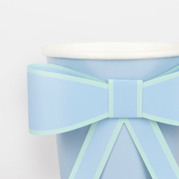 Our party cups, with bows, in pastel colours look amazing for baby showers, bridal showers or any springtime party. Image2