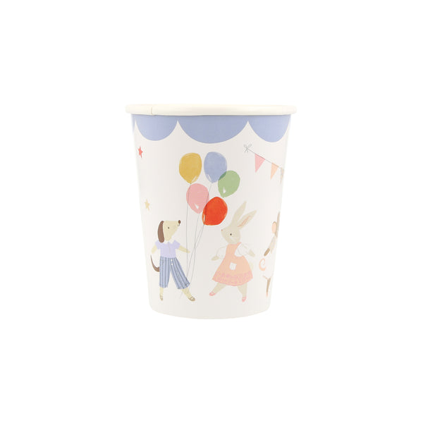 Our paper party cups have a adorable animal and balloon design with pastel colours for a vintage look, ideal as baby shower cups. Image5