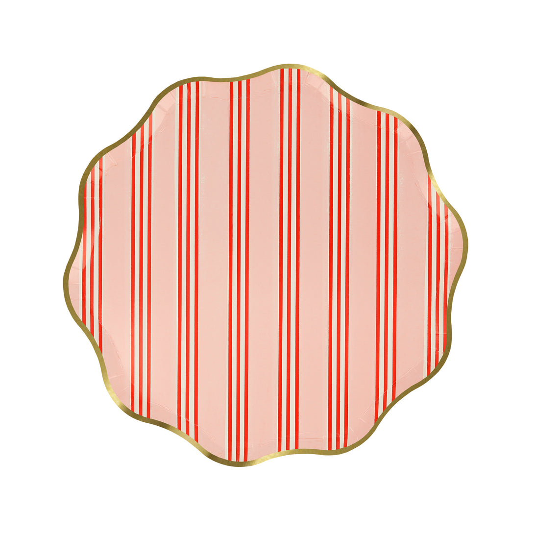 Our striped plates, in a side plate size, are ideal for Christmas cocktail parties.