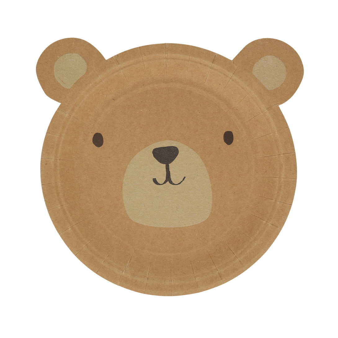 Our bear plates, made with stonekraft paper, are adorable and will look great at a woodland-themed party, camping party or picnic.