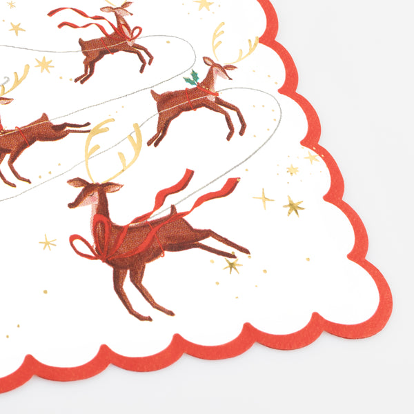 Our Christmas napkins are made from high quality 3-ply paper, and feature a fun and vibrant Santa design. Image2