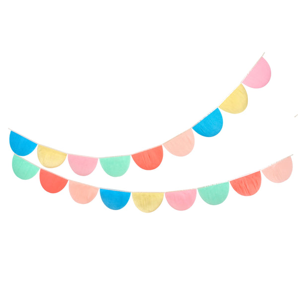 Rainbow Tissue Paper Scallop Garland Set Image4