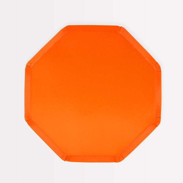 Our small paper plates, in a lovely orange shade, are ideal for any happy celebration.