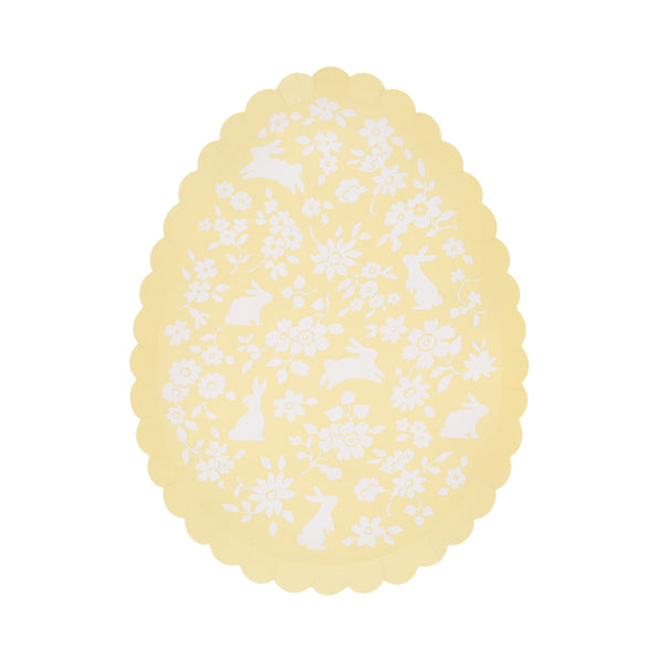 Our paper plates, egg-shaped with a ditsy flower and bunny illustration, are ideal to add to your Easter decorations for a playful table look. Image6
