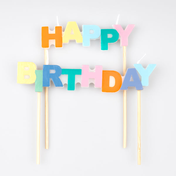 Our candle set, which spells out Happy Birthday, makes the perfect birthday candles. Image2