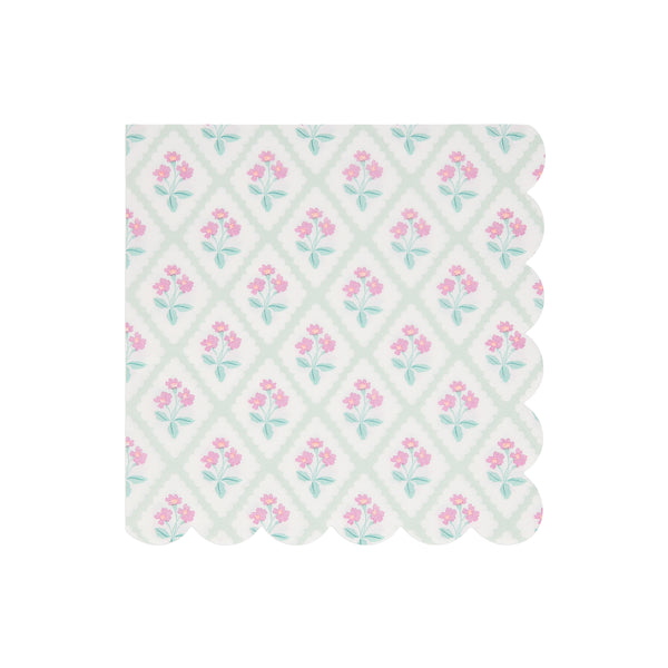Our large paper napkins feature pretty floral designs reminiscent of vintage fabrics, ideal as bridal shower napkins. Image7