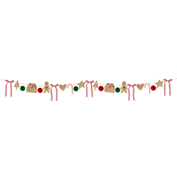 Our special Christmas party supplies include gingerbread house paper plates, party napkins, a cupcake kit and a fabulous festive garland. Image3