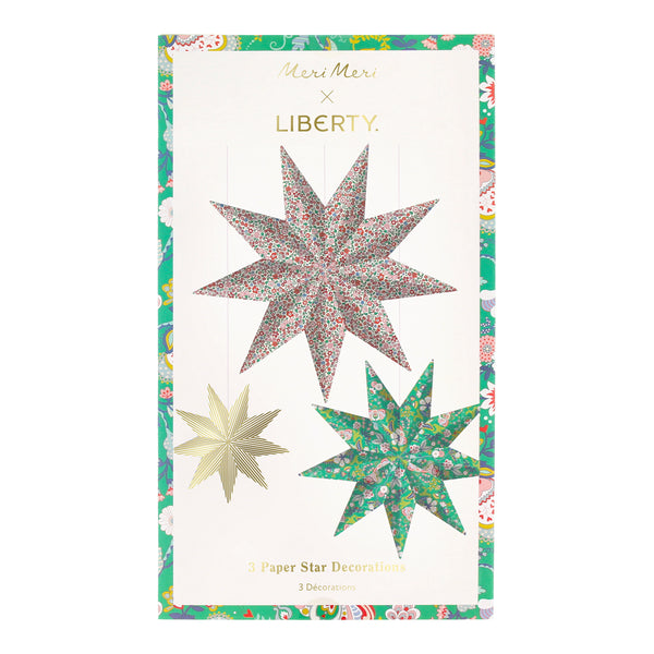 Our Christmas hanging decorations, in the shape of stylish 3D stars, feature beautiful Liberty floral prints in festive colours. Image4