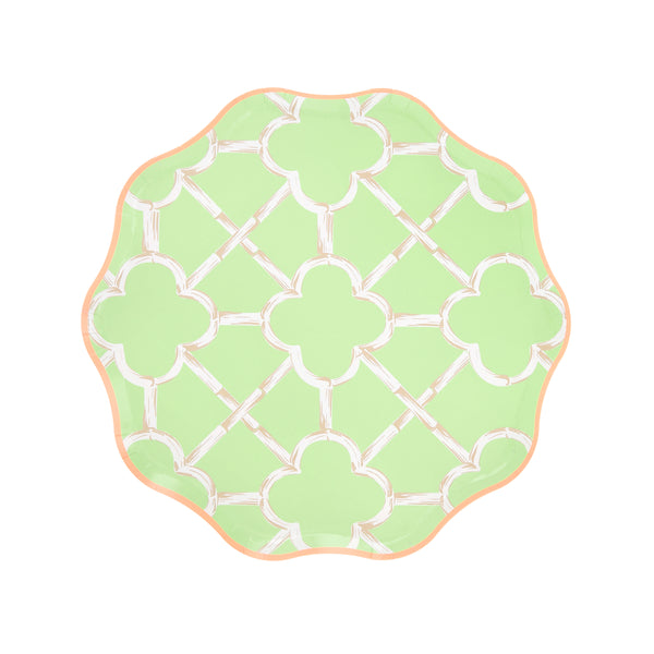 Our party plates, in a side plate size, come in four summery colours with a charming bamboo design, perfect for birthdays and picnics. Image4
