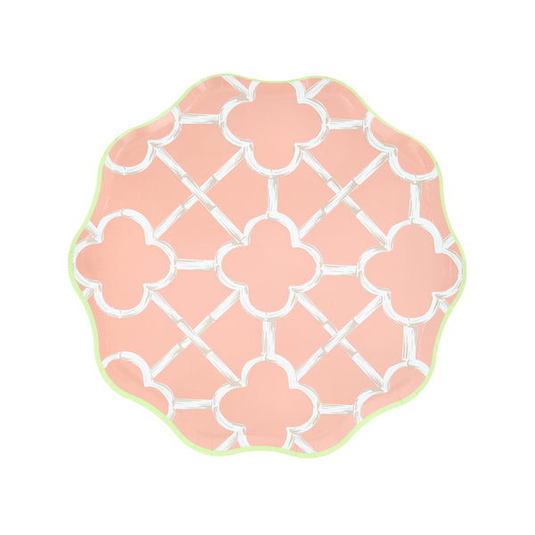 Our party plates, in a side plate size, come in four summery colours with a charming bamboo design, perfect for birthdays and picnics. Image4