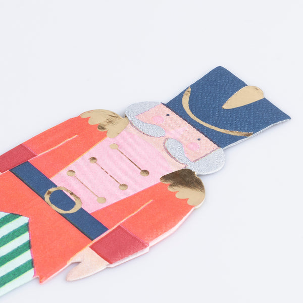 Make your Christmas party table look amazing with our premium paper napkins crafted in the shape of the soldier from the Nutcracker ballet. Image2