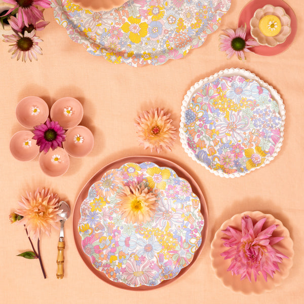 Meri Meri x Liberty Rainbow Garden Grande assiette réutilisable