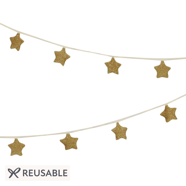 Gold Knitted Star Garland Image1