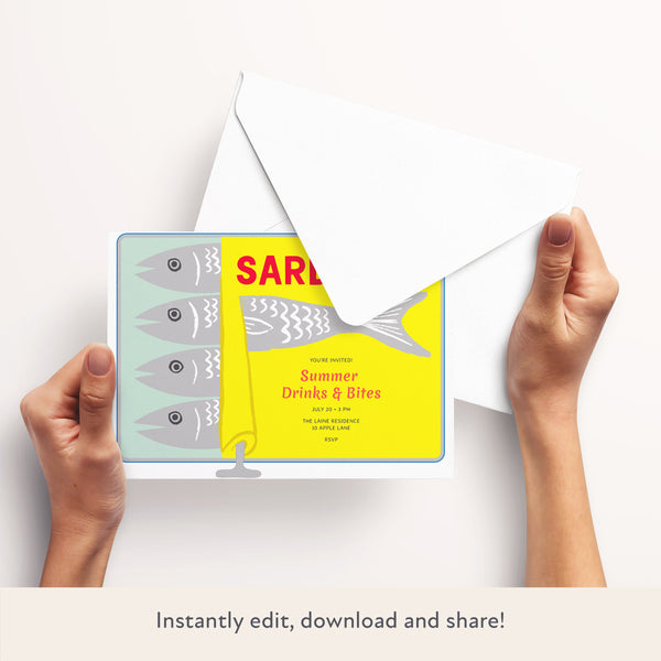 Sardines Download & Print Invitation Image3