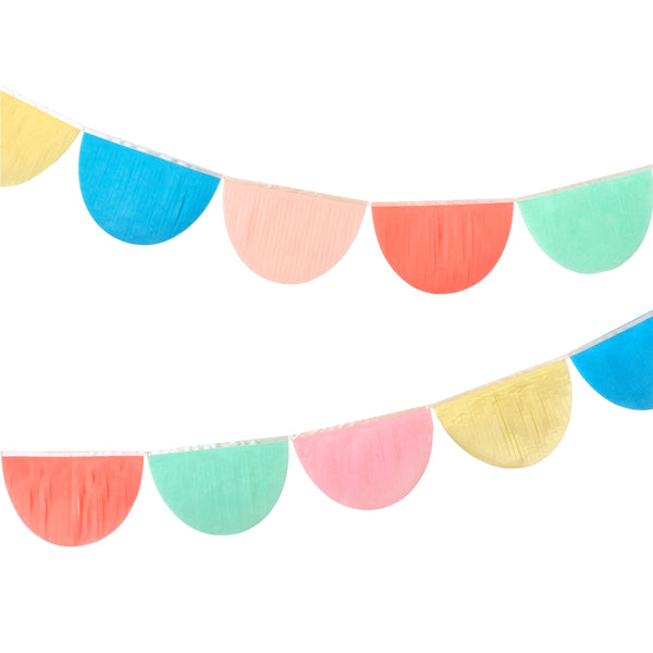 Rainbow Tissue Paper Scallop Garland Set Image1