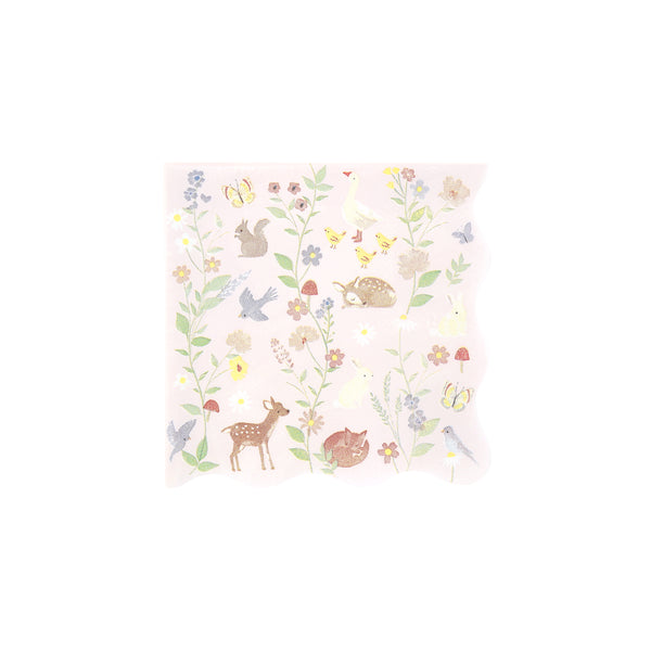 Our paper small napkins, made from 3-ply paper, have an adorable baby animals and floral design in soft colours, ideal for first birthday parties. Image4