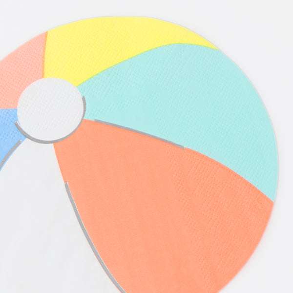 Our beach ball napkins, made from high quality 3-ply paper, are ideal for pool parties, beach parties, and summer birthday parties. Image2