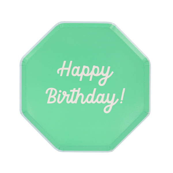 The octagonal design, and bright colours, of our birthday plates make these the perfect side plates for a birthday celebration. Image4