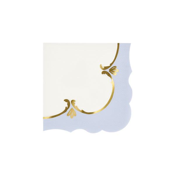 Our party napkins, made from 3-ply paper, have an elegant rococo design, pretty pastel shades and stylish gold foil details. Image6
