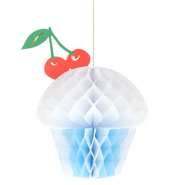 Our paper cupcakes, made from 3D honeycomb, are the sweetest birthday decorations, simply hang wherever you want a special touch. Image4