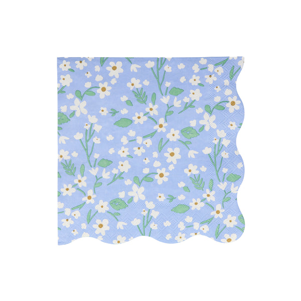 Our paper napkins have a pretty ditsy floral design with scalloped edge. Image5