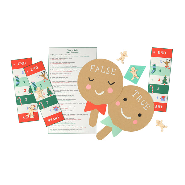 Nasze rodzinne krakersy są wykonane w kształcie piernikowych ludzików z mnóstwem zabawnych ozdób i zawierają zabawną grę typu prawda-fałsz. Image2