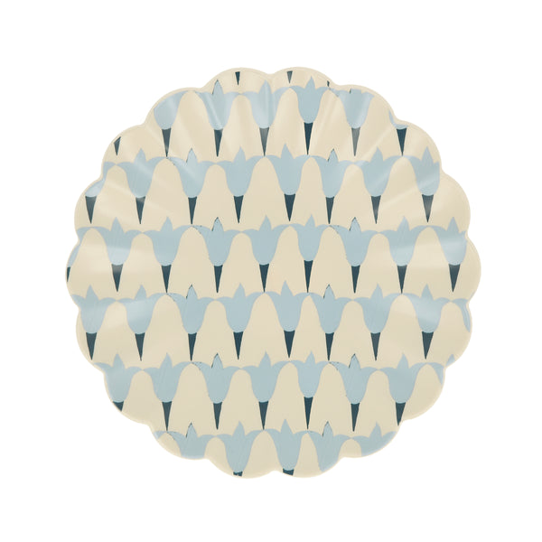 Our reusable side plates, made from melamine, feature Molly Mahon block print designs. Image8