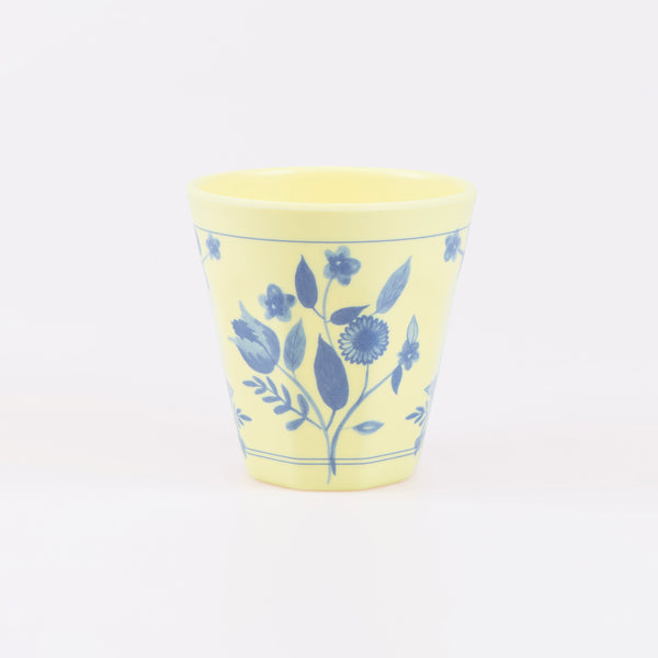 Our reusable melamine cups come in four pastel shades with a blue botanical print transfer, ideal for baby showers or bridal showers. Image3