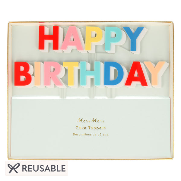 Happy Birthday Acrylic Cake Toppers Image1